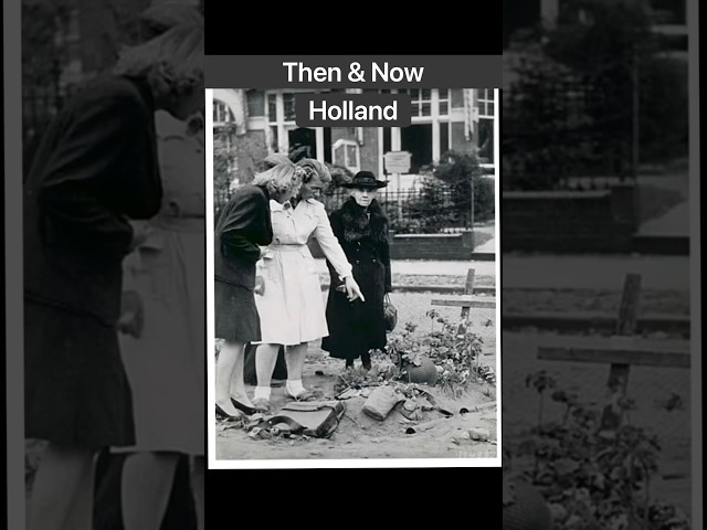 Then & Now photos of #WW2 in Holland. #history #military #worldwar class=