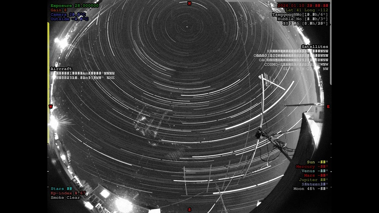 Allsky Star Trails Timelapse - 2026-01-10 - Night