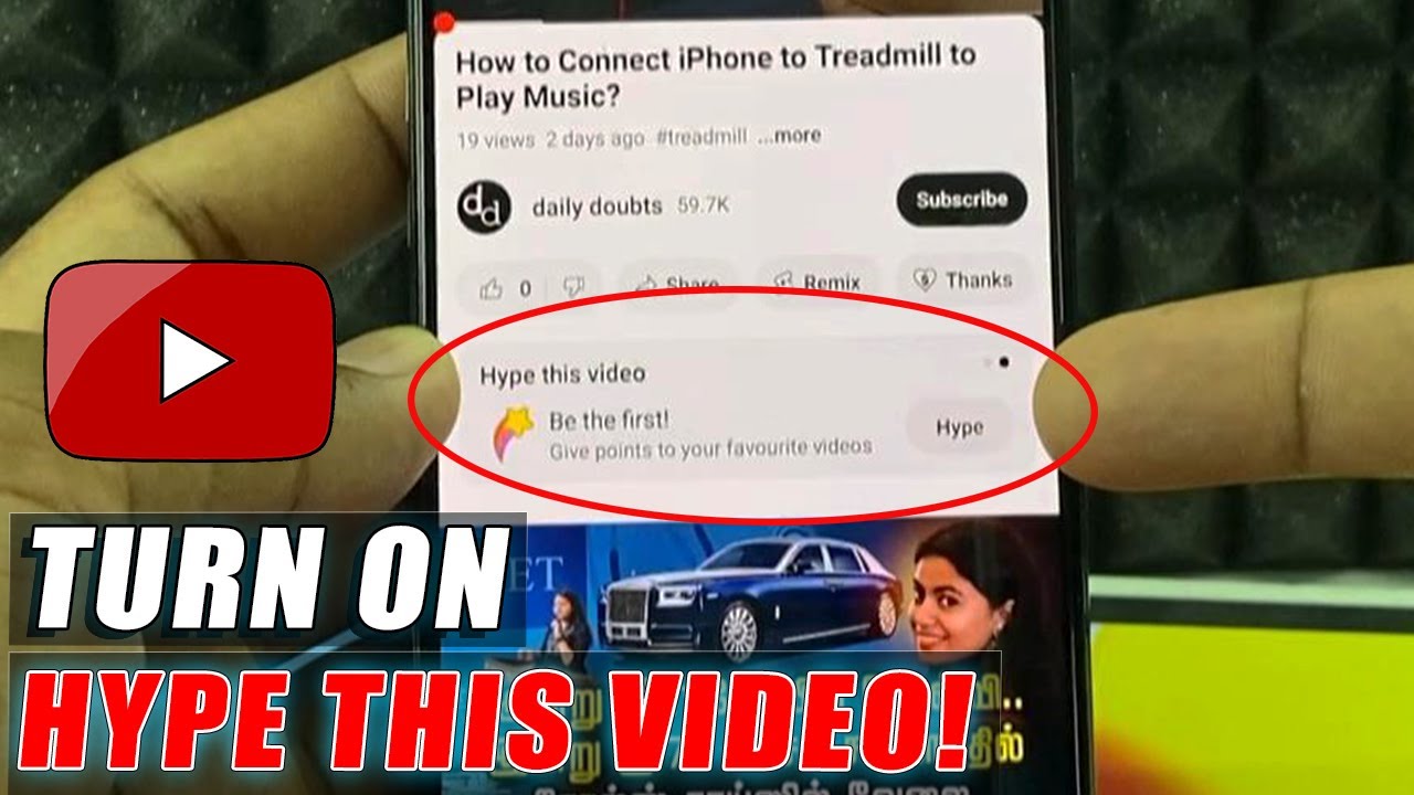 how to turn on hype this video on youtube channel in mobile? - YouTube