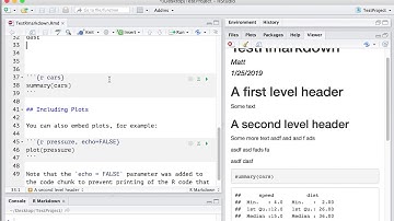 Discussing the R markdown template