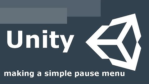 Unity 5 making a simple pause menu