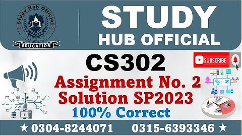 CS302 Assignment 2 Solution Spring 2023, CS302 Assignment 2 solution 2023, CS302 assig 2 solution