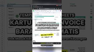 Template Kartu Stok Barang Otomatis Terintegrasi – Stok Masuk Keluar, Inventaris &amp; Laporan Keuangan