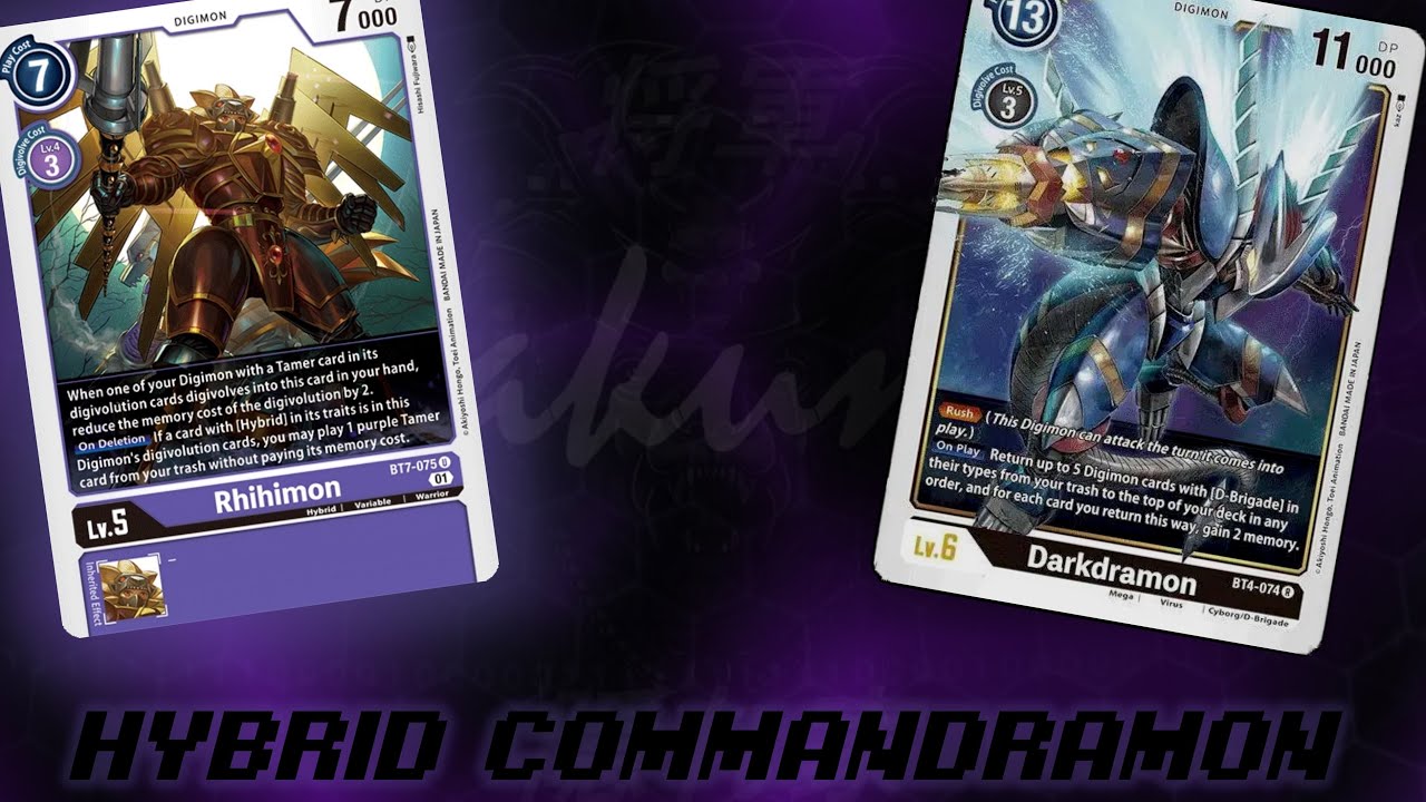 Purple Hybrid Commandramon (BT-9) Digimon TCG - YouTube