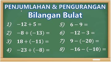 Operasi Hitung Bilangan Bulat Negatif dan Positif