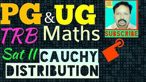 Pgtrb maths class--Statistics II (Cauchy Distribution)