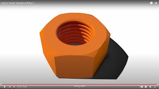 Famous V1 (edited) draft: nut w/ "screw" threads in Rhino 7 Profile