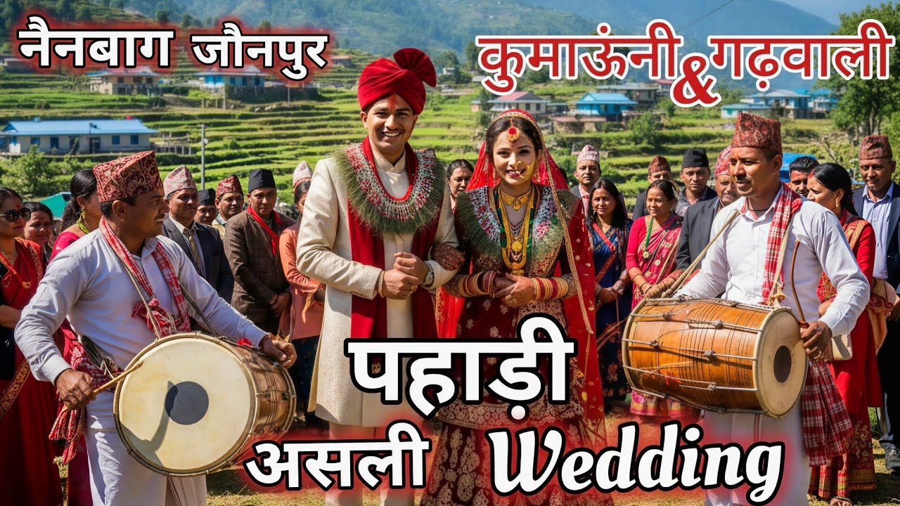देवभूमि सुंदर परंपरा पहाड़ी ढोल-दमऊ शादी | Wedding & Culture Traditional Pahadi Village Vlogs itiOmG