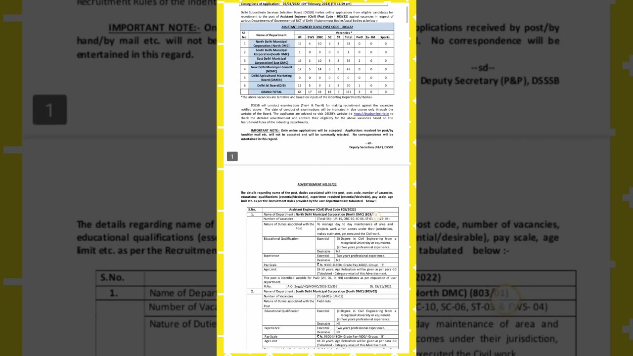 DSSSB AE Vacancy 2022🔥 DSSSB AE Recruitment 2022 