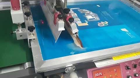 Cardboard paper Uv varnish screen printing with led Uv dryer