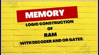 Logic construction of a 4x3 RAM (with decoder and OR gates)  #digitalelectronics #memoryunit