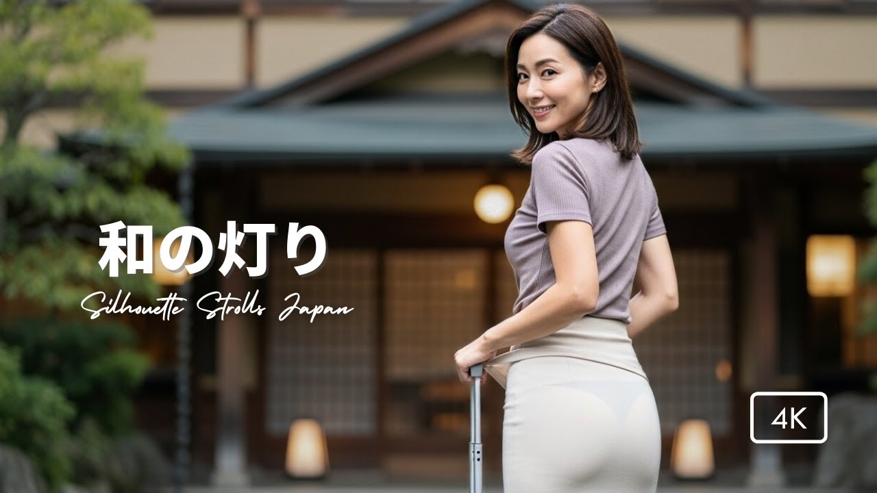 温泉旅館・1人旅｜和の灯りに映える上品な後ろ姿【AI Vlog】