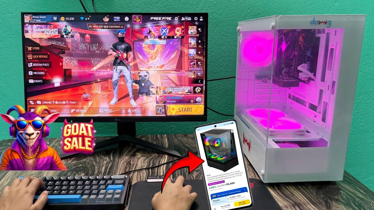 Under 20k best budget gaming PC free fire GTA5 minecraft | Core i7 16gb 4gb GPU GOAT SALE PC 