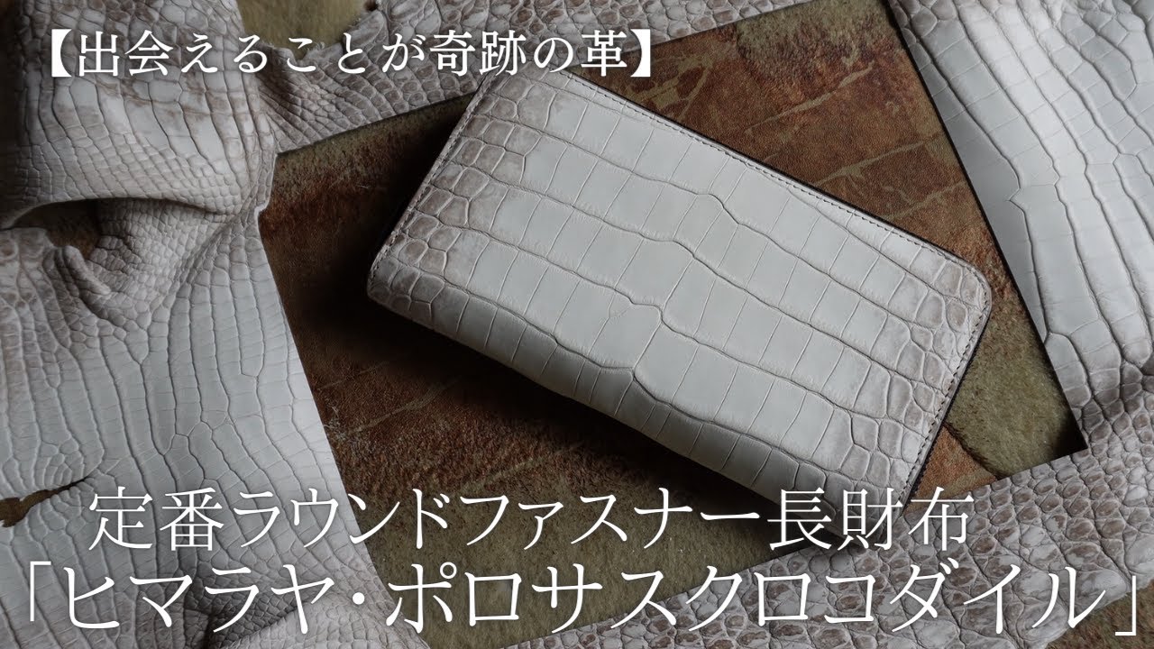 ⭐️最高級クロコダイルミドルウォレットラウンドファスナー（ヒマラヤ 