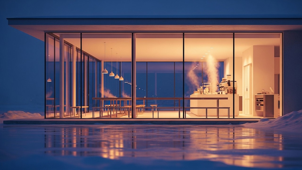 Cozy Snowy Day Jazz Café ☕ Feeling Calm and Warm Inside | Relaxing BGM