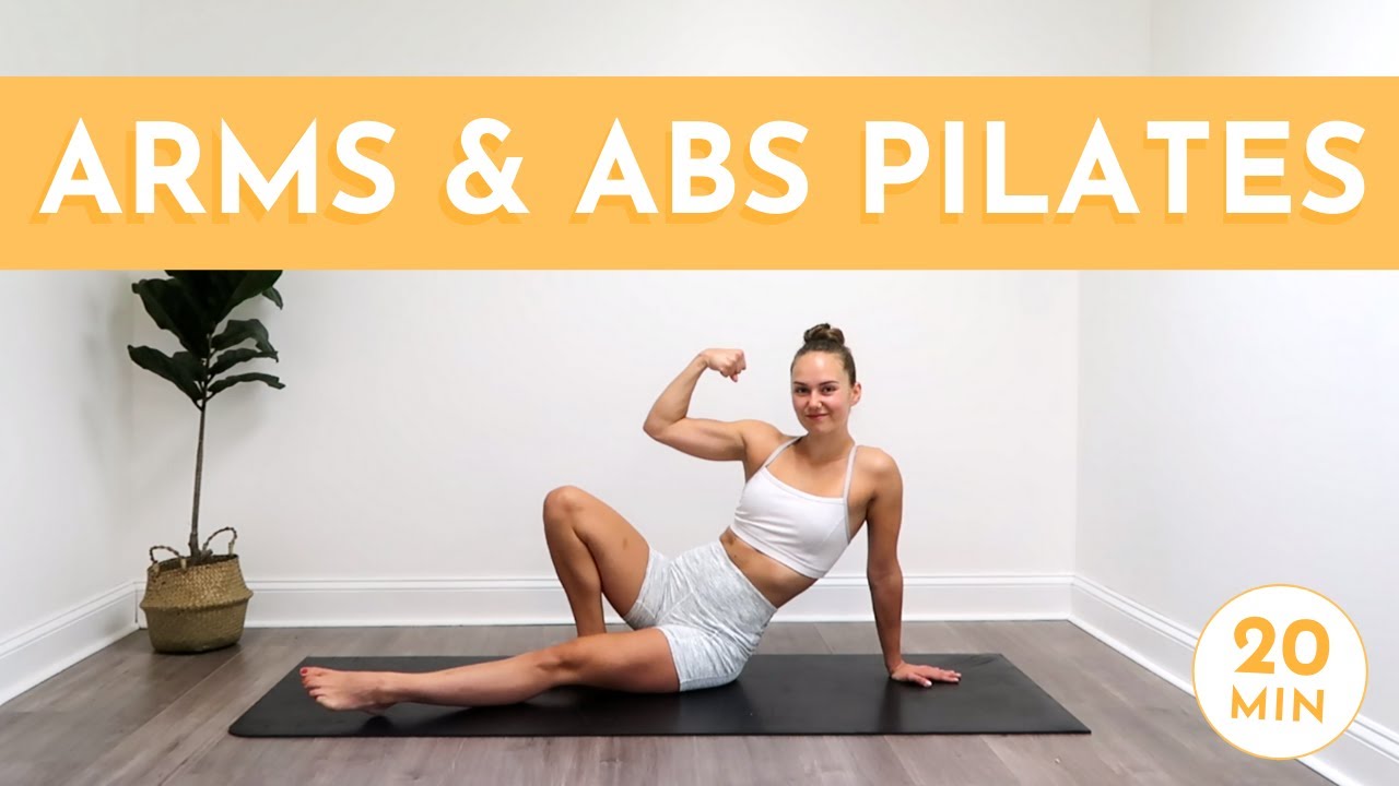 20 MINUTE ARMS AND ABS PILATES WORKOUT Toned arms and flat abs at home No equipment FIT BY