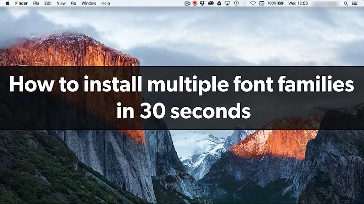 How To Install Multiple Font Families on a Mac
