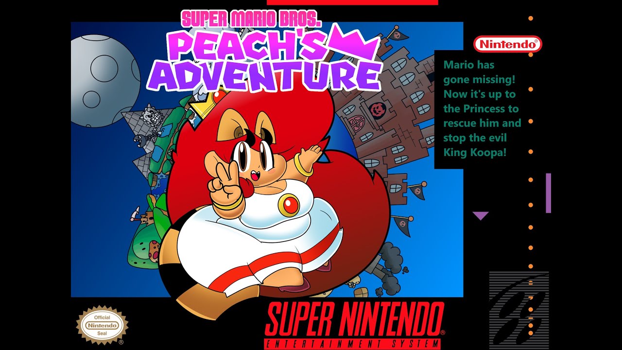 SUPER MARIO BROS PEACH'S ADVENTURE FOR SUPER NINTENDO
