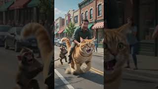 Crazy Cat Ride Ends in Lion Attack #cat #bigcat #tiger