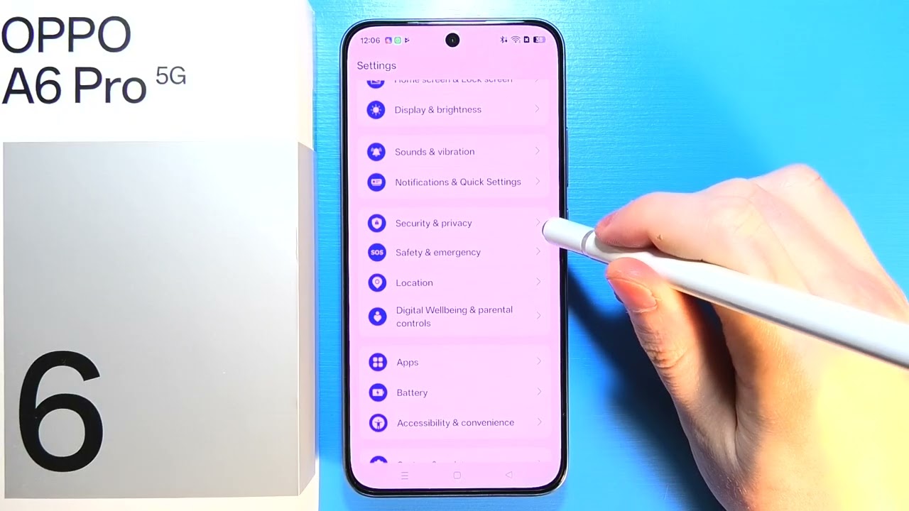 Как включить/выключить двойное касание на Oppo A6 Pro 5G: включение/выключение экрана