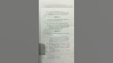 MDU M.Sc maths 3rd Sem 2023 functional Analysis question paper #mdu #pyqp