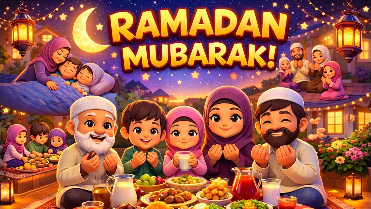 Ramazan Aya Khushi Laya 🌙✨ | Ramadan 2026 New Song | 3D Animated Poem For Kids