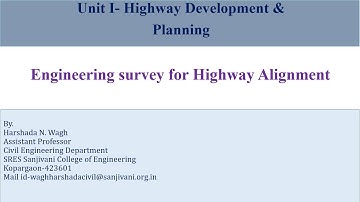 Engineering survey for Highway alignment