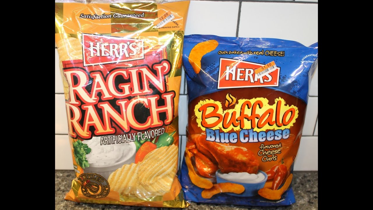 Herr’s Ragin’ Ranch Potato Chips & Buffalo Blue Cheese Cheese Curls