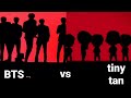 BTS vs Tiny tan ( mic drop) reality vs animation