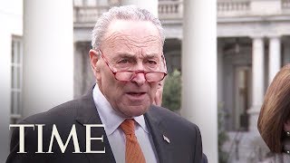Senator Schumer Speaks After President Trump Walks Out Of Meeting Over Shutdown Time