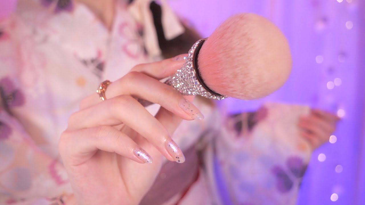 ASMR Soft & Calm 😴 Close up Ear to Ear Whispering & Hand Movements, Face Brushing for Sleep