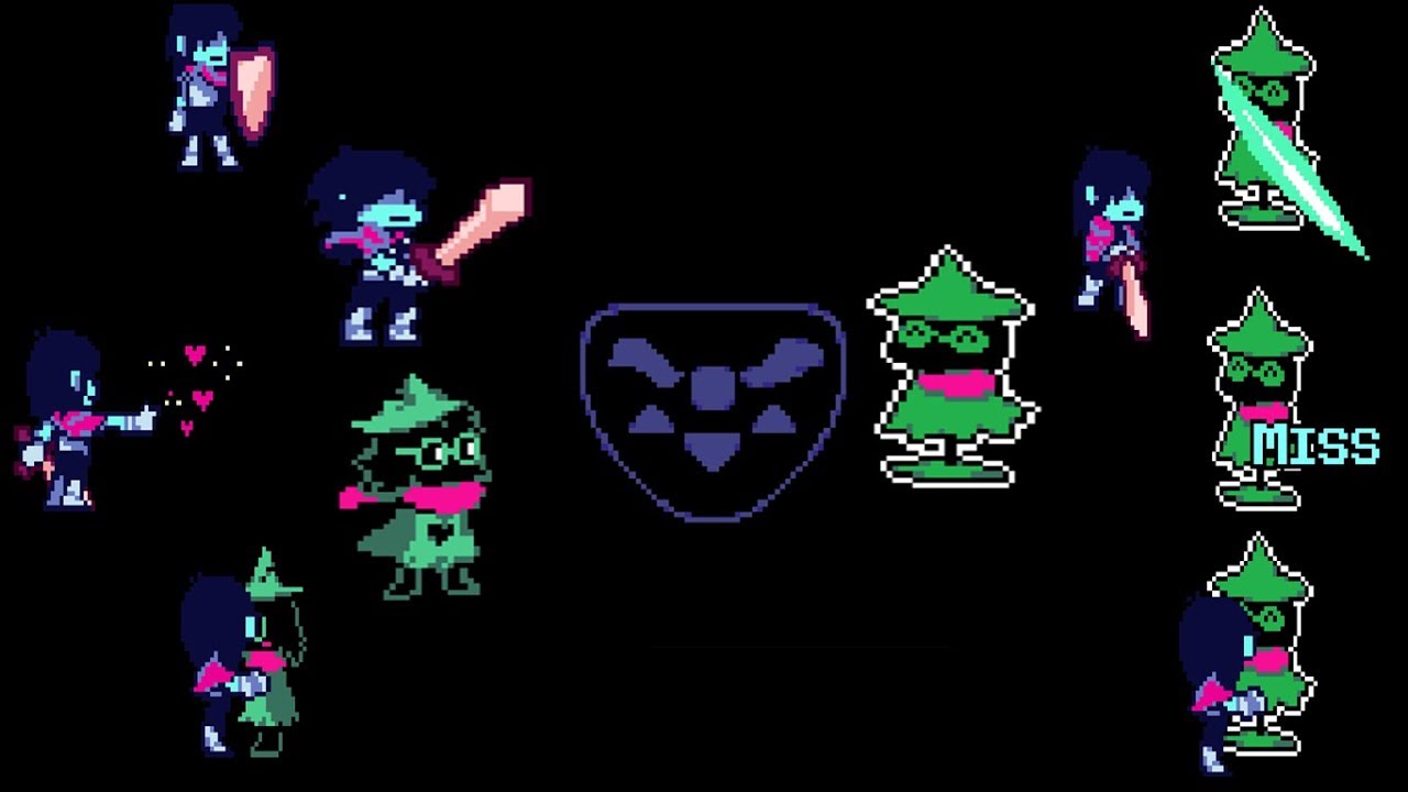 DELTARUNE - Interactions in Ralsei's dummy training fight 
