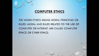 Computer Ethics