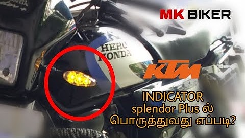#ktm indicator installation splendor plus #splendormodified #mkbikerpitstop @MK_tnbiker