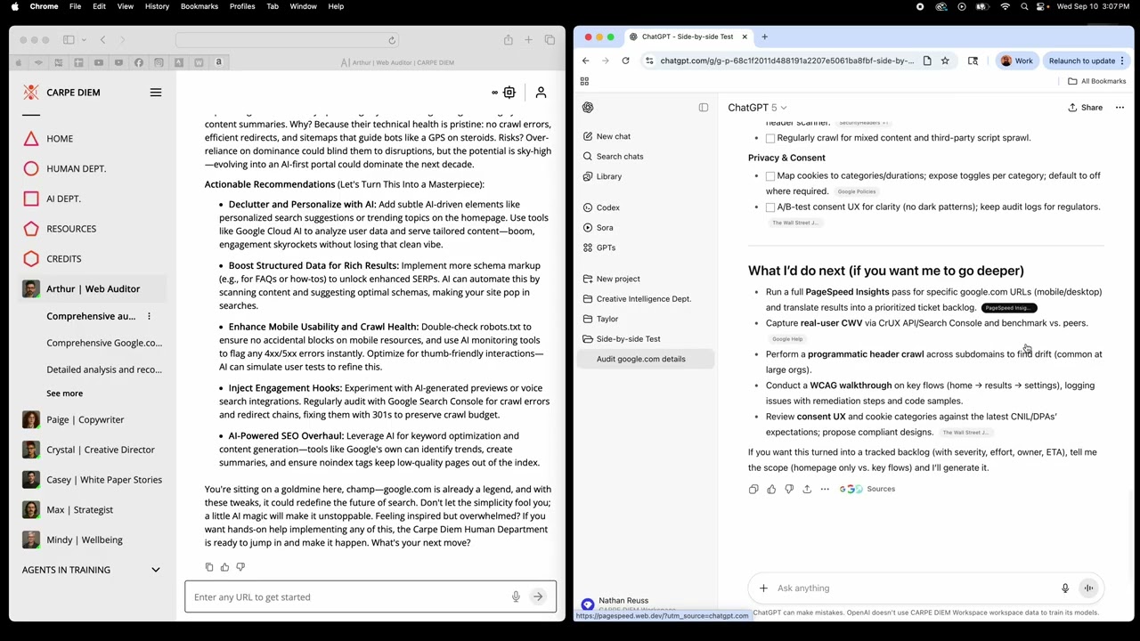 Arthur Ditor V.S. Chat GPT 5