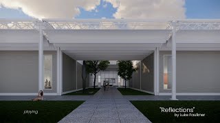 Mini Menil Collection Art Gallery Tour - sketchup/Enscape 3d model screenshot 3