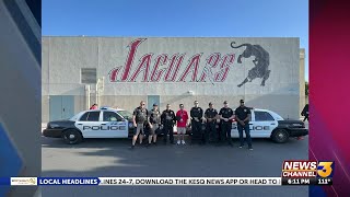 An Indio student received a sweet surprise from the Indio Police Officer Association