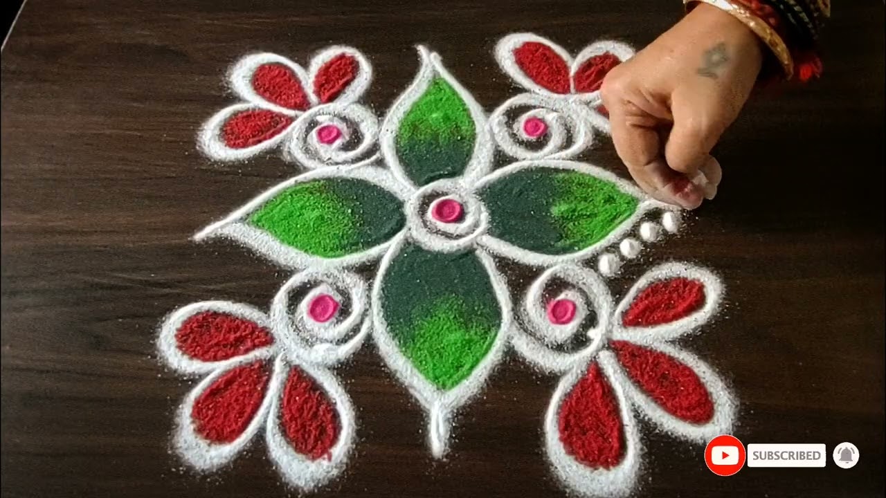 கோலம் 🌺#1minkolam#rangoli #muggulu #easyrangoli#rangolidesigns#beginnersrangoli#viral@dhanyacrafts 