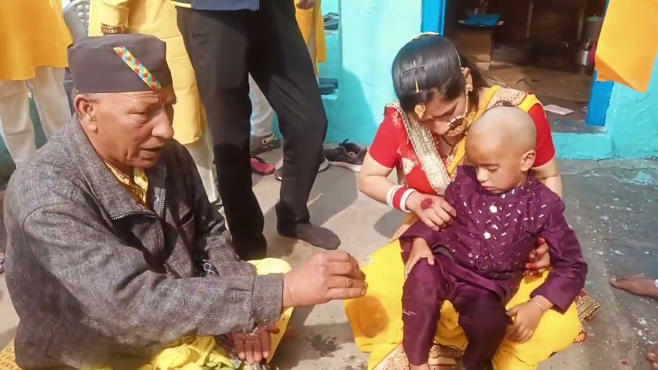 ड्वाबर गांव में चूड़ाकर्म 