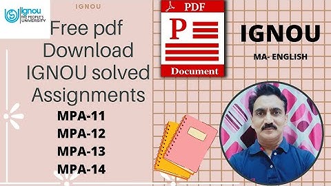 IGNOU SOLVED ASSIGNMENTS//MPA//IST YEAR//MPA-11//MPA-12//MPA-13//MPA-13//FREE PDF DOWNLOAD