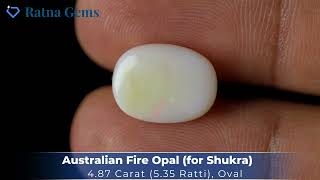 Product Video for: Australian Fire Opal 4.87 Carat (5.35 Ratti)