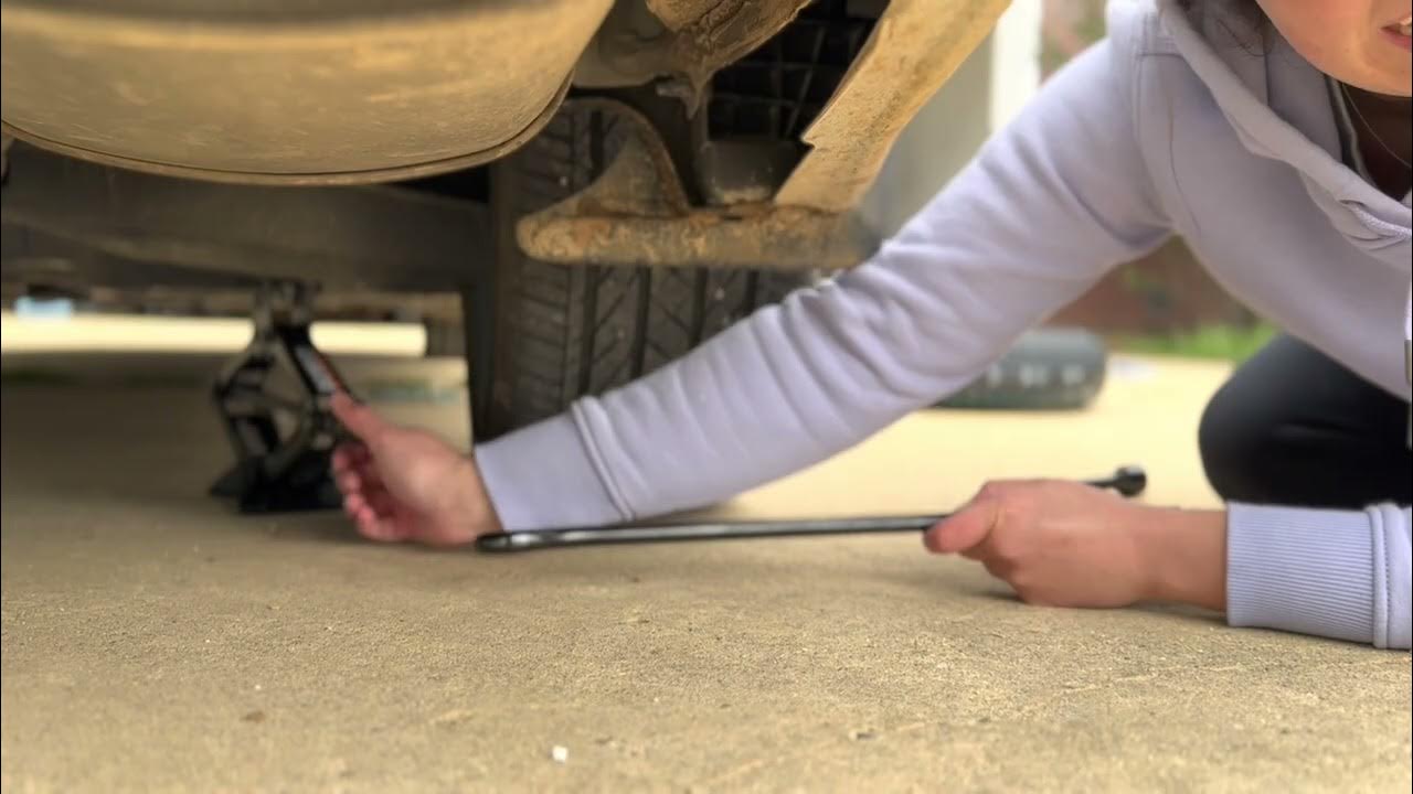 How to change a tire on a 2023 Toyota Camry - YouTube