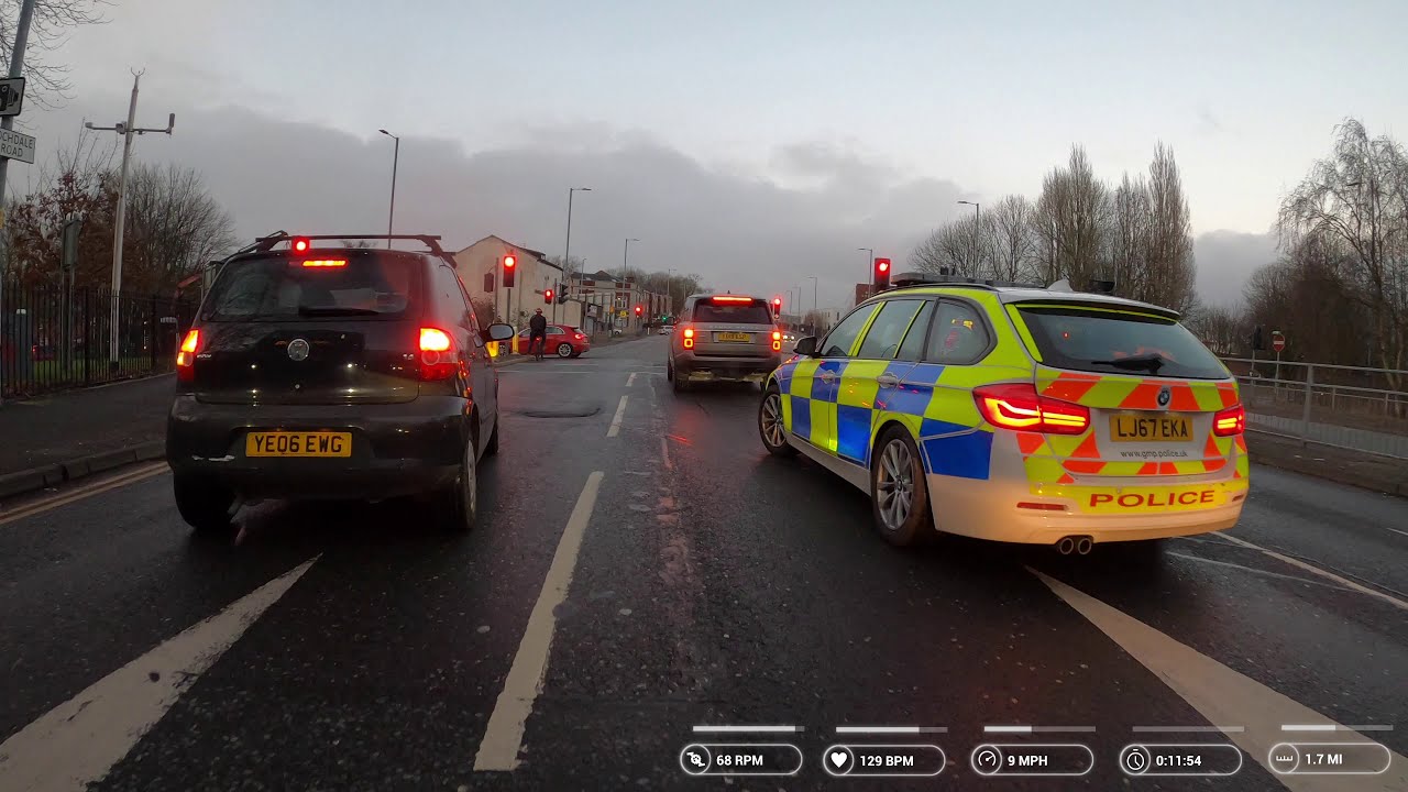 Manchester bike ride: Commute home from the city centre, in the snow.