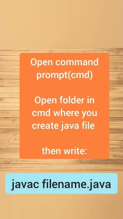 compile and run java file in command prompt - YouTube