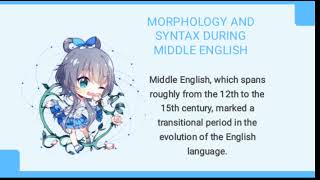 Morphology and syntax during middle English