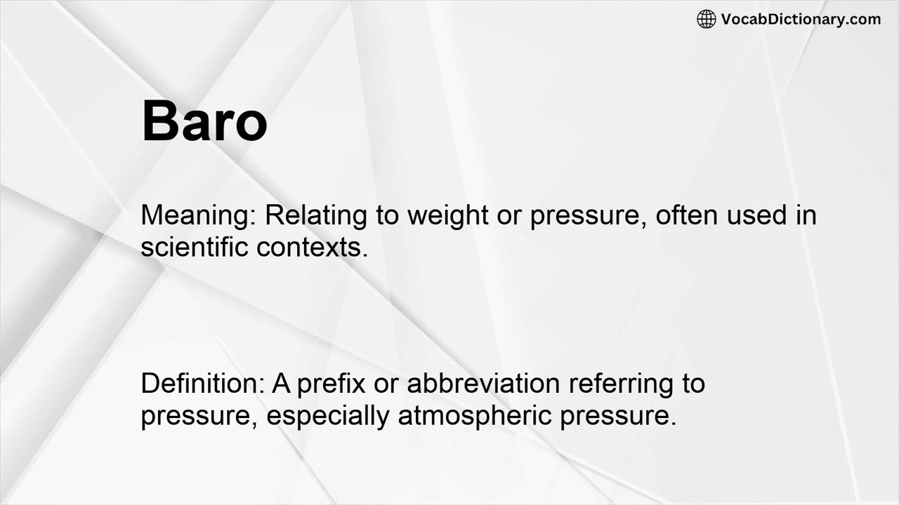 Baro Meaning