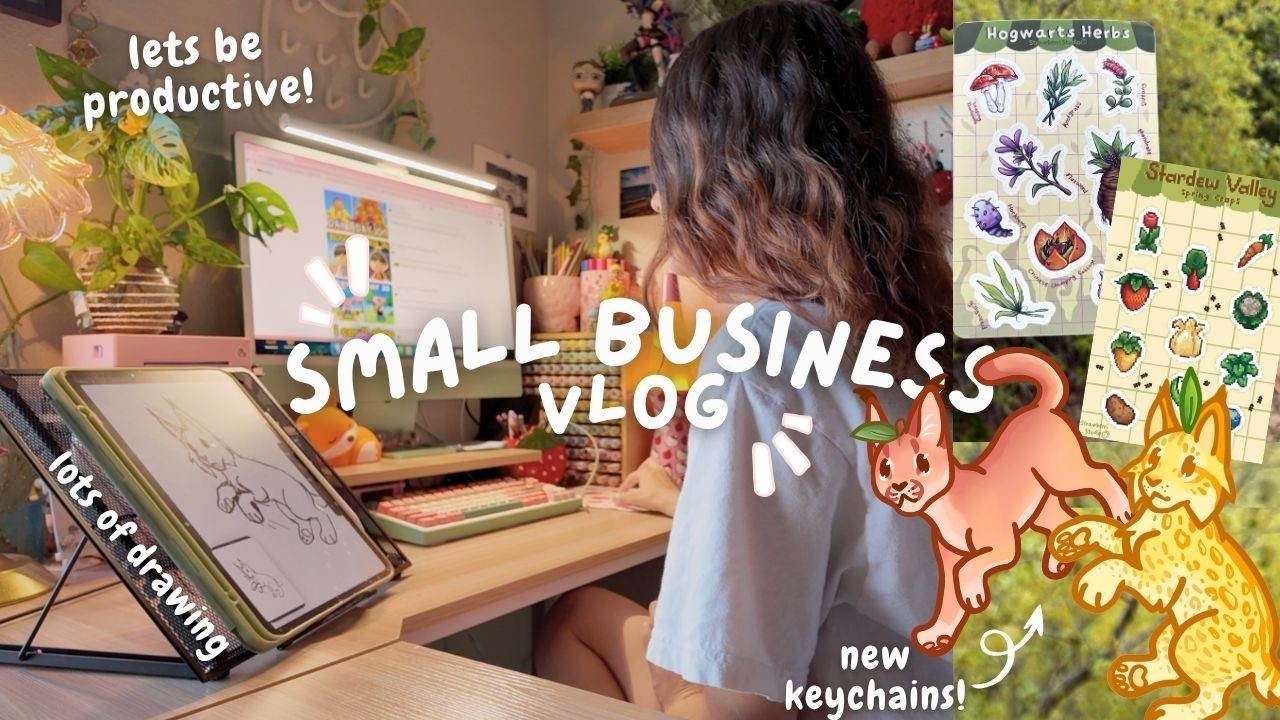 Studio Vlog 05 | designing for spring, being productive! 🍓⋆.˚ - YouTube