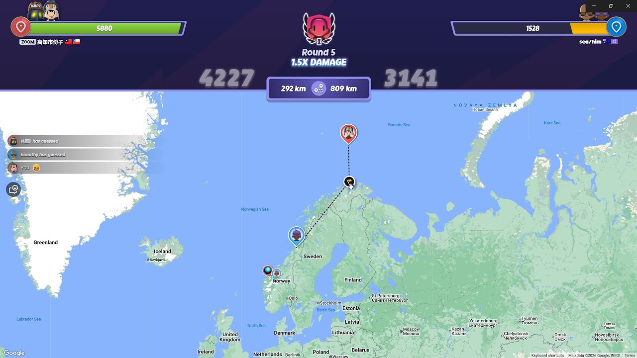 GeoGuessr 大師雙人排位賽遇到兩個sb說我作弊，隊友神預言上yt