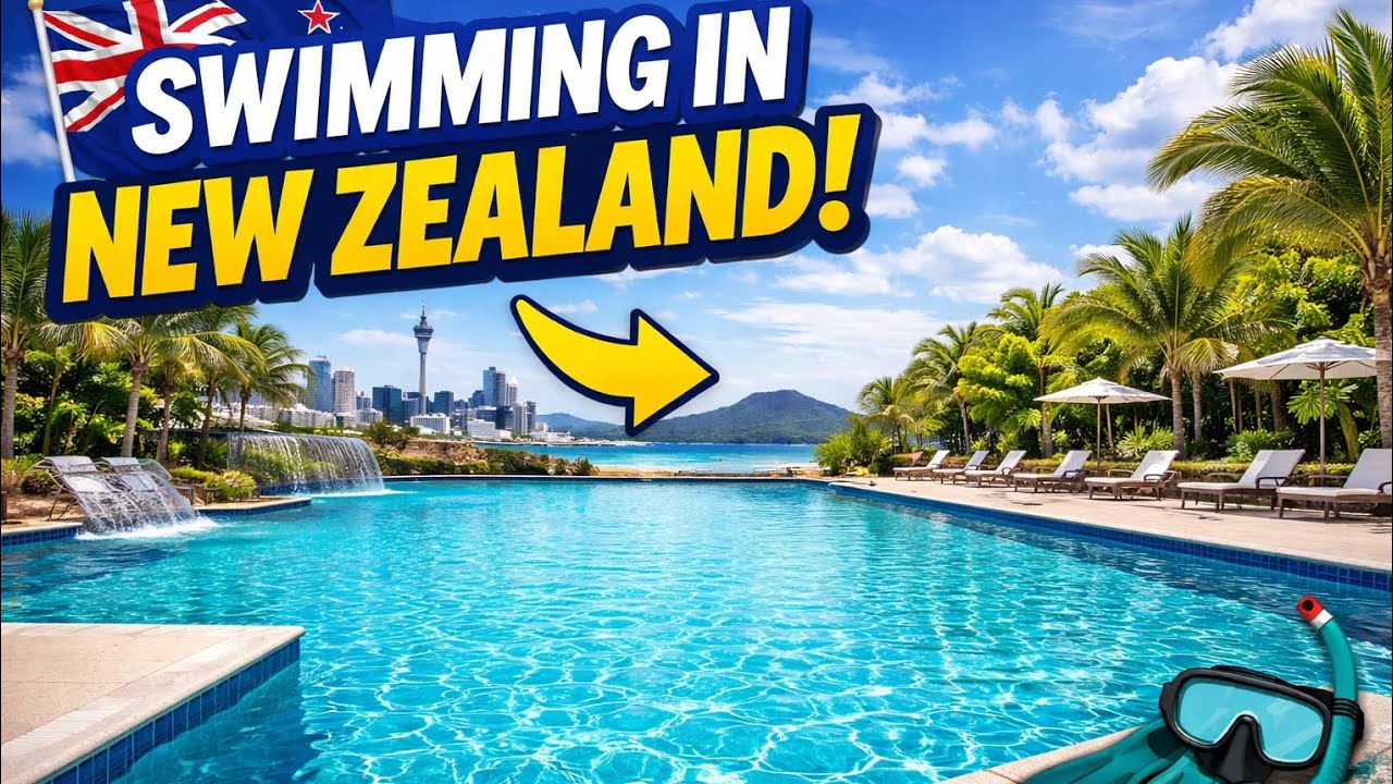 First swim at a pool in Auckland, NewZealand🇳🇿| Telugu Vlog 🇮🇳🏊‍♂️💦