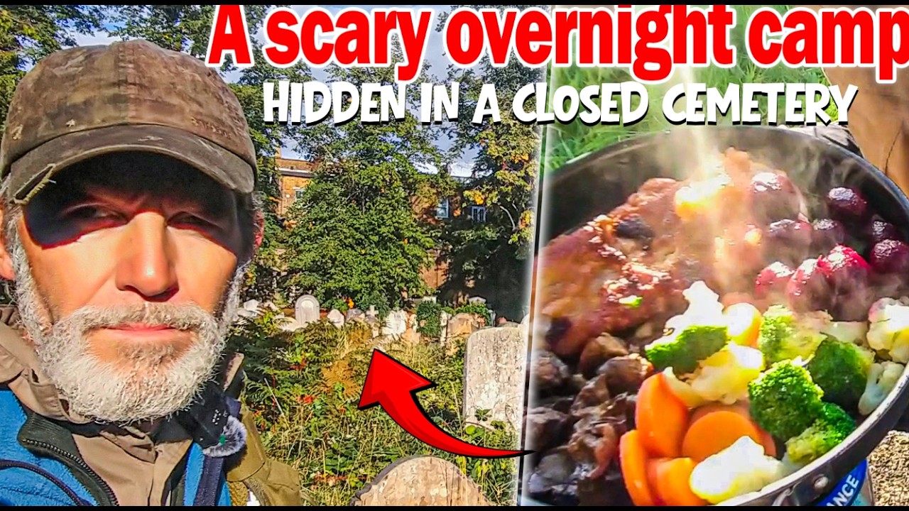Locked Inside a London Cemetery Overnight (They Had No Idea I Stayed) | Stealthy Ep.1 Homeless UK